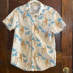 Denim & Flower short-sleeved men’s button down size small.
